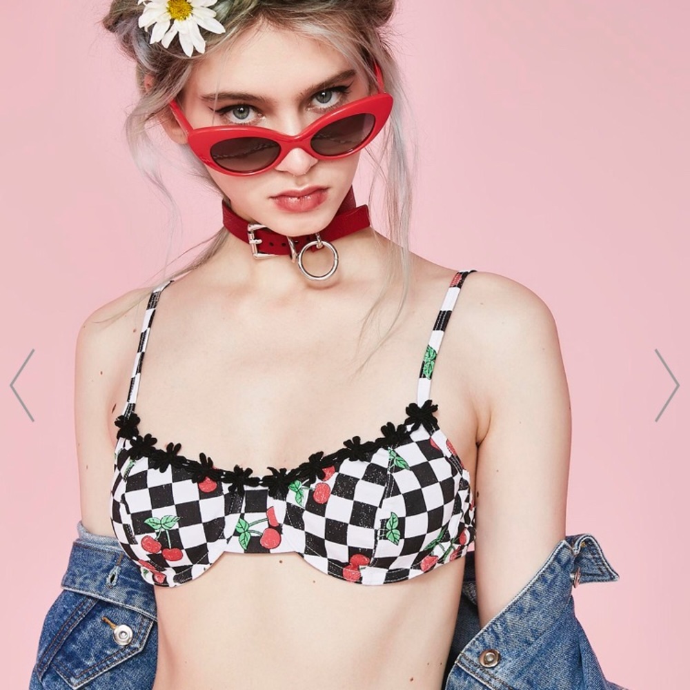 NWT Sugar Thrillz Cherry Tart Bralette